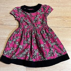 Gymboree Pink & Black Corduroy Leopard Dress